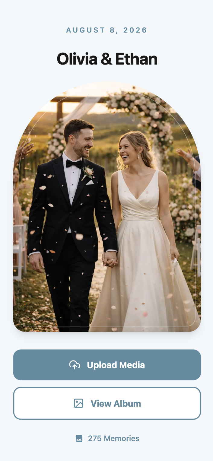 Live wedding slideshow preview