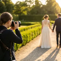 A photographer shooting a couple