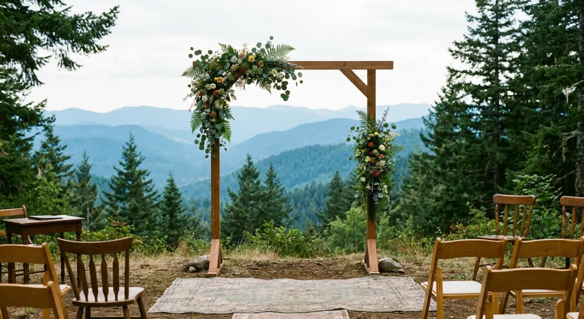 Wedding setting typical of the Cradle Mountain area