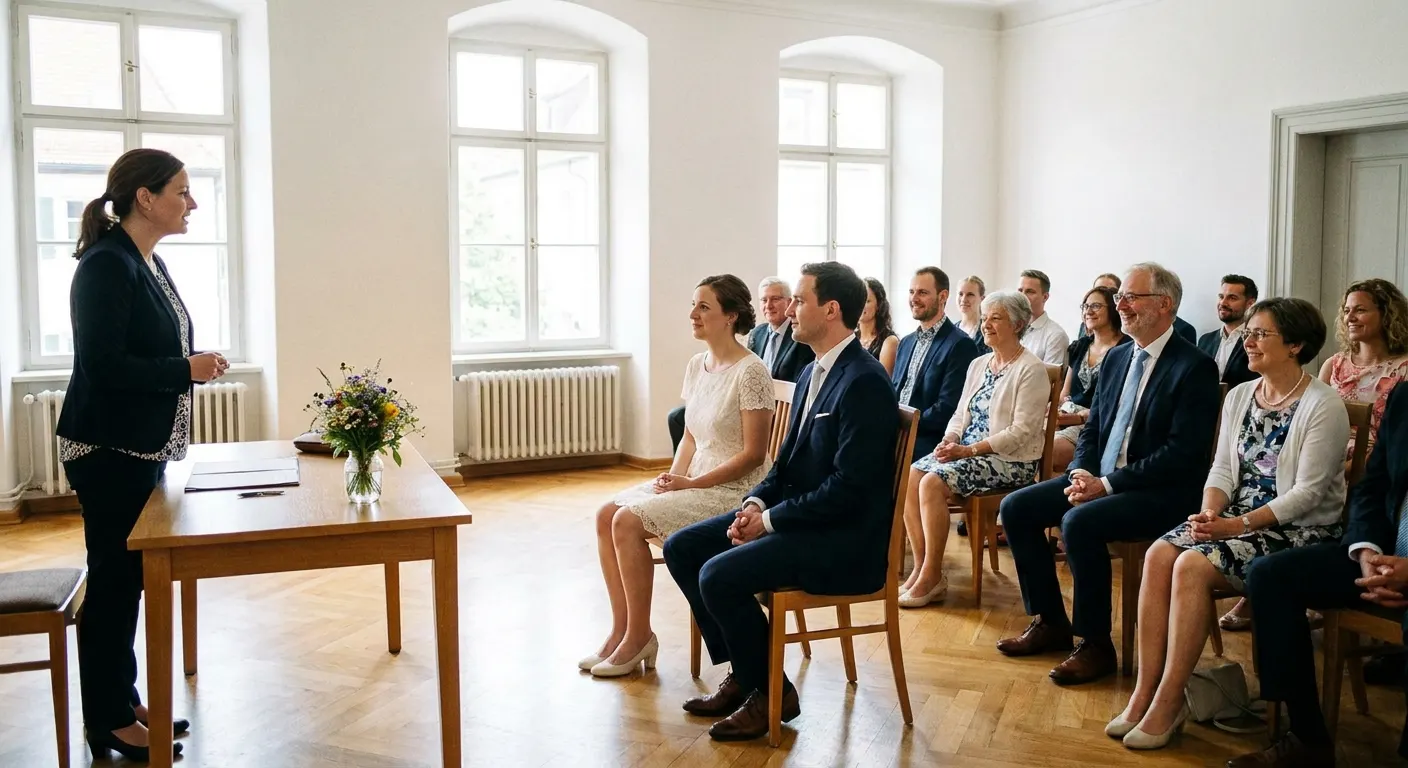 Standesamtliche Trauung im Trauzimmer (Symbolbild)